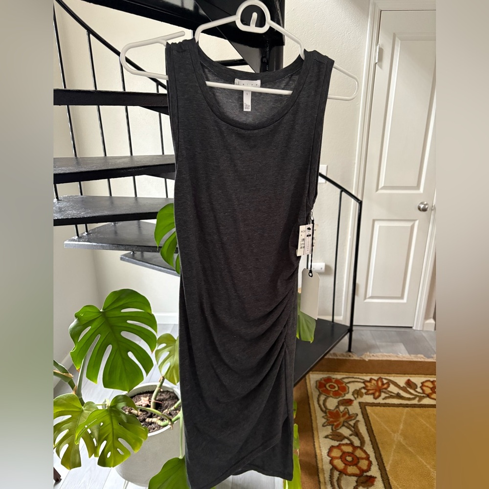 Grey midi dress